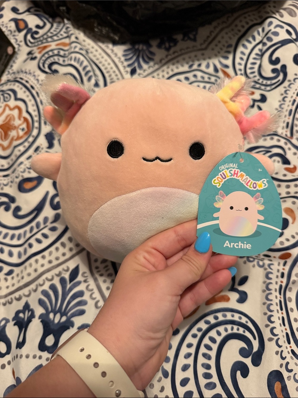 Squishmallows Archie Pastel Pink Axolotl Plush